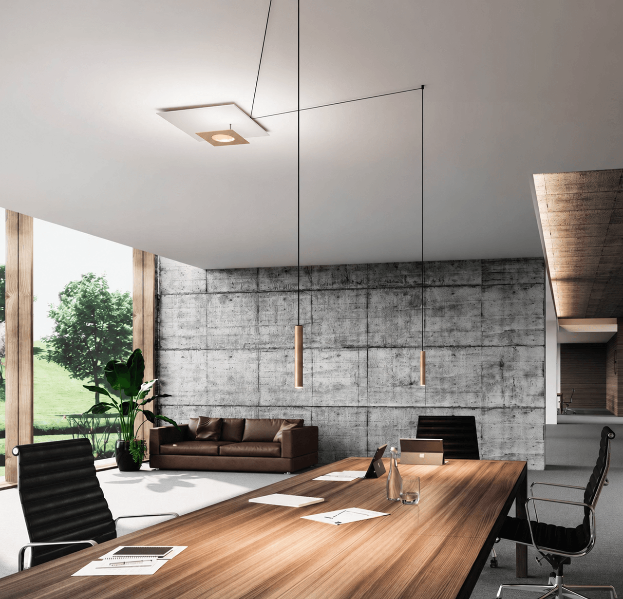 LED-Deckenleuchte Icone Petra 50 BIOT mit drei KIT 400 OT – Bild 1