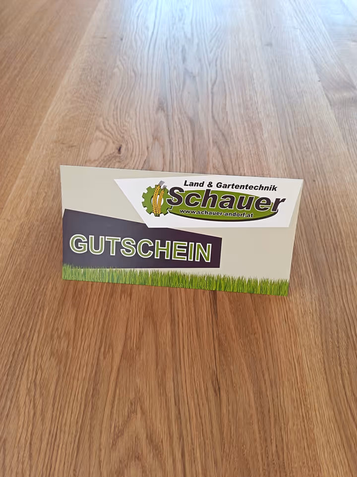 Gutschein 100 EUR für den Shop von Schauer Land- und Gartentechnik