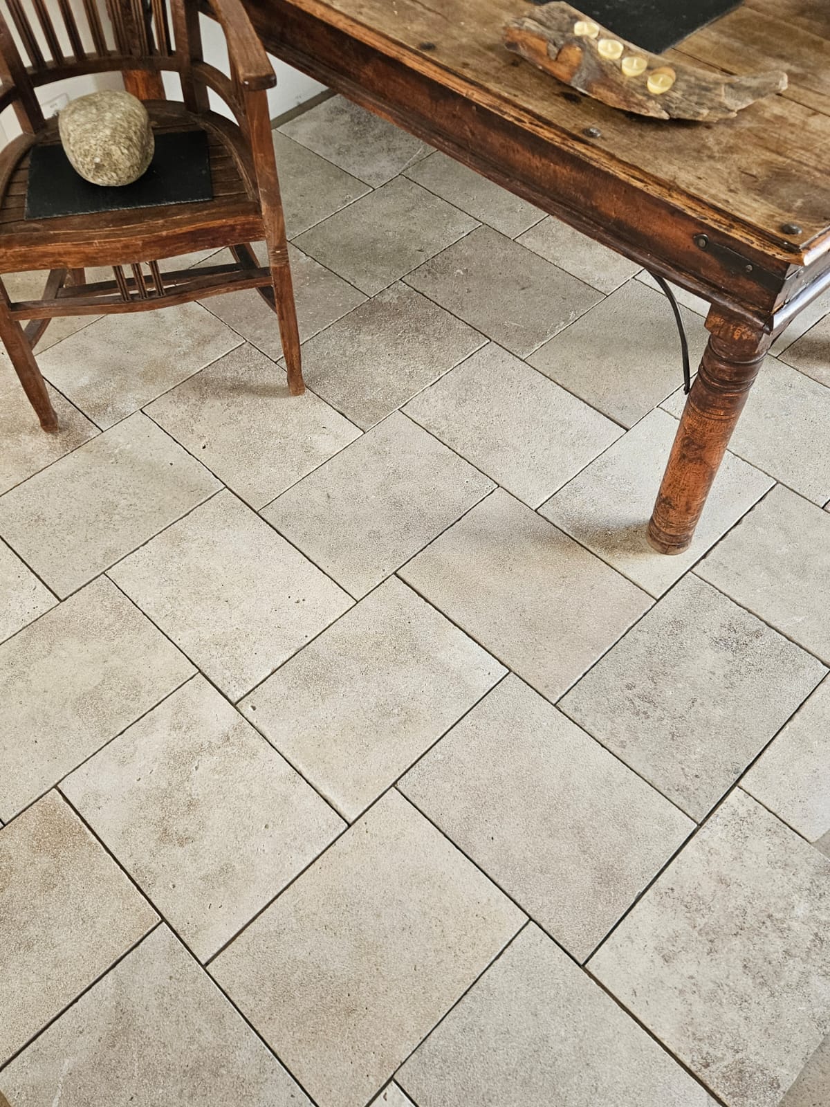 Edeltravertin Bodenplatten 40x30x1,2 cm – Bild 1