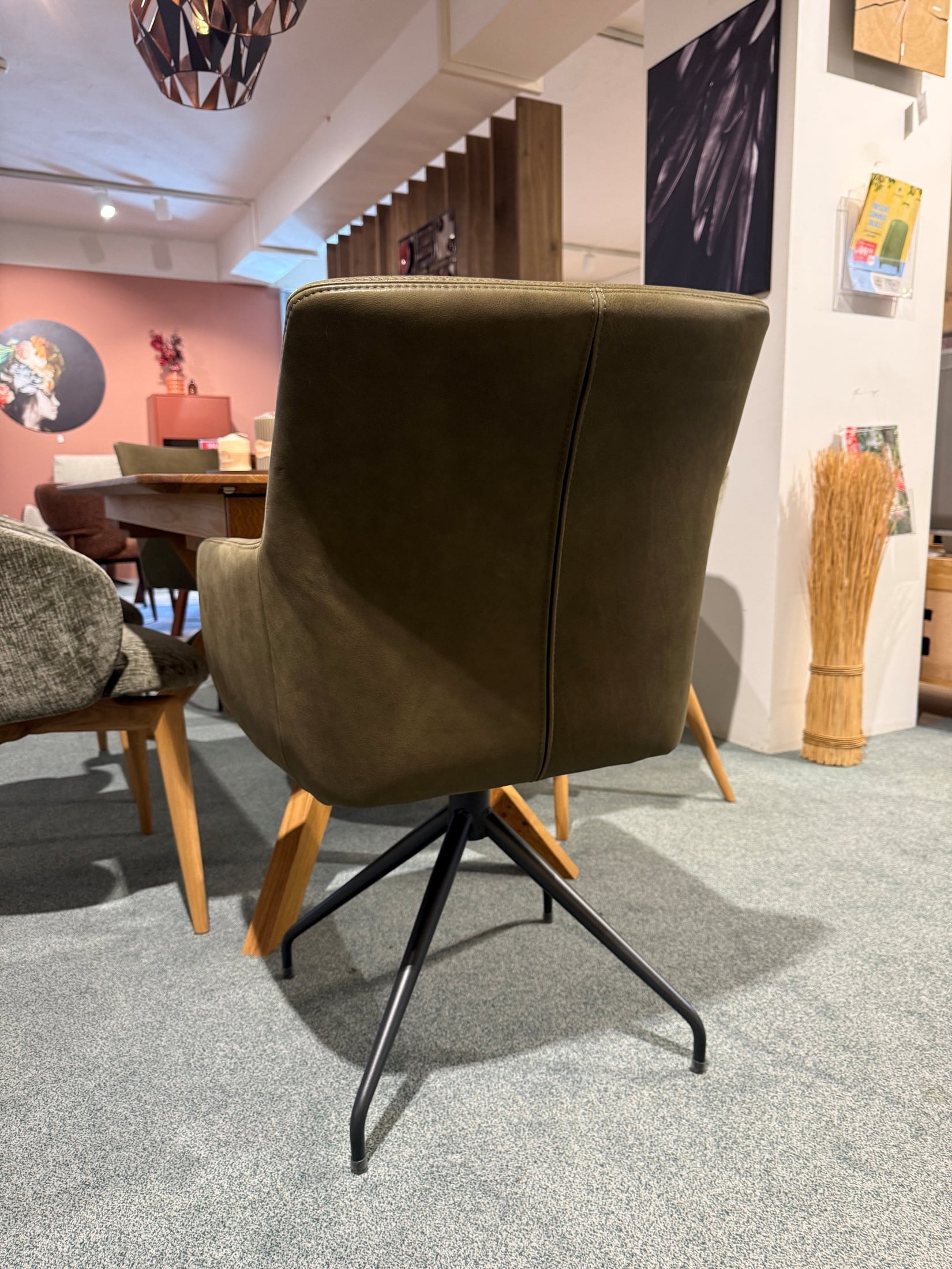 2er Set Lederstühle drehbar – Bild 3
