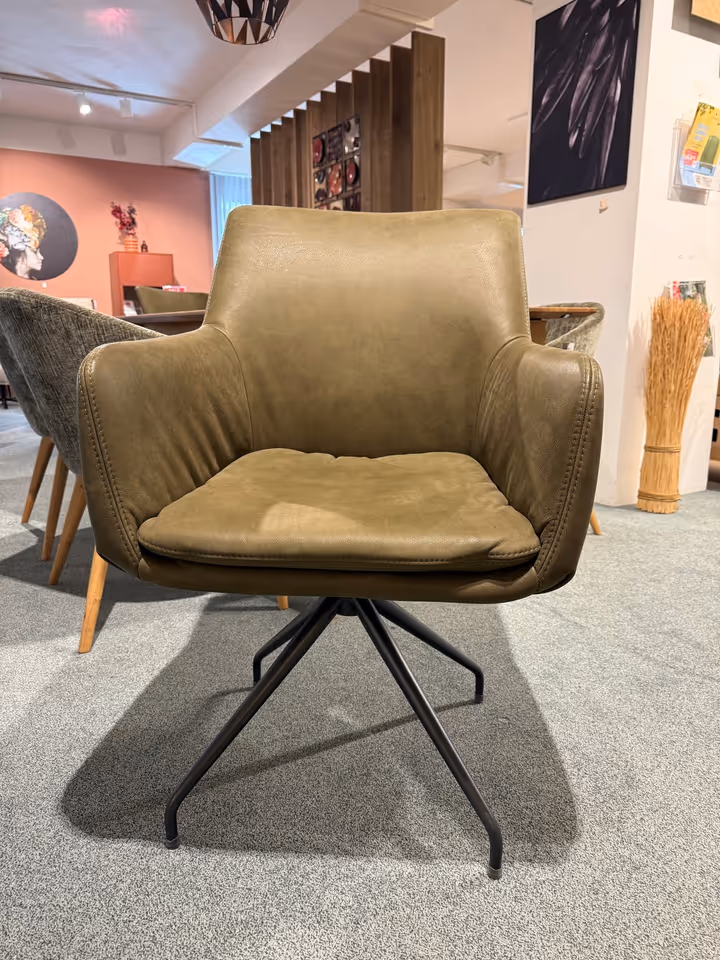 2er Set Lederstühle drehbar – Bild 1