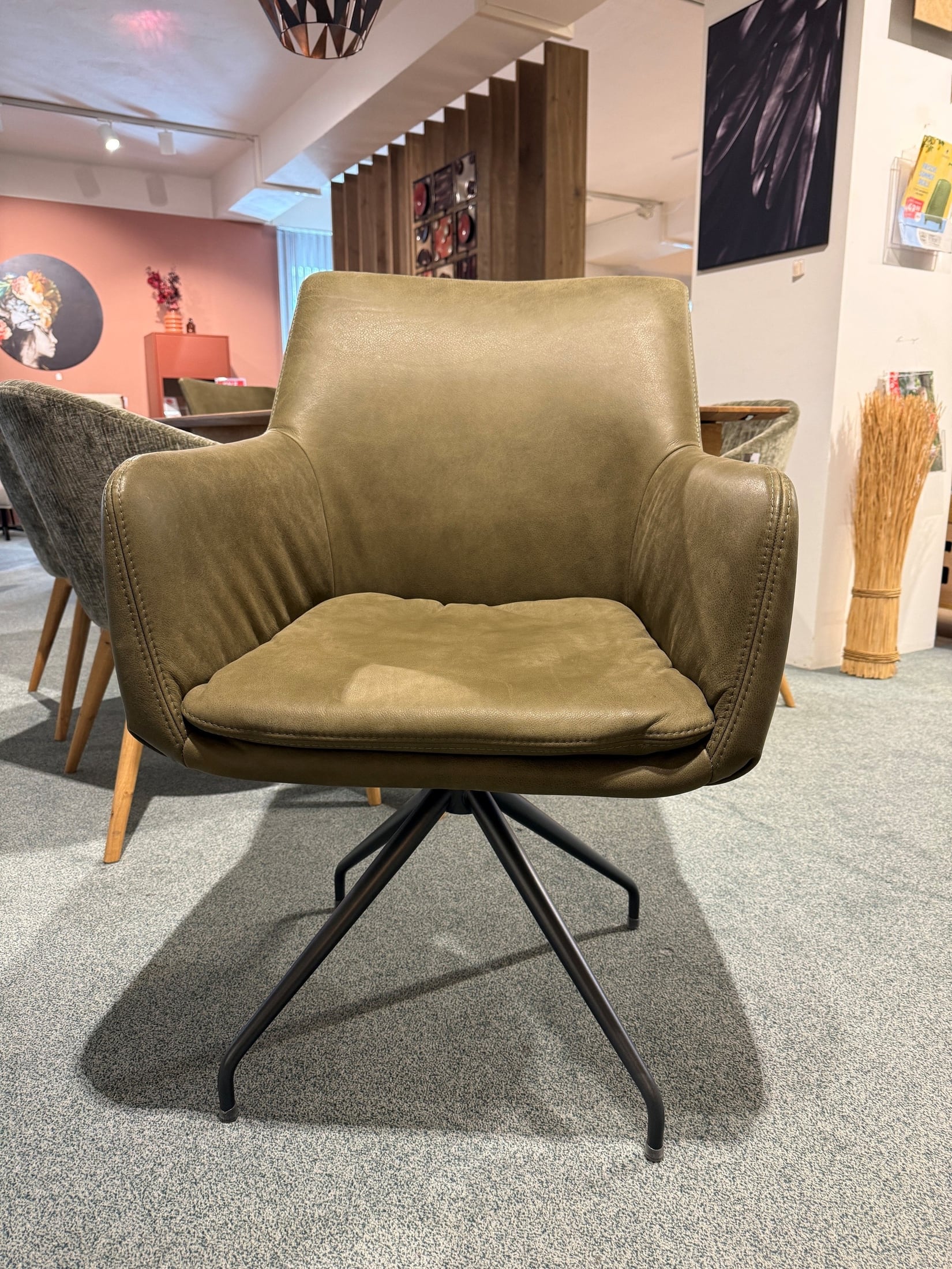 2er Set Lederstühle drehbar – Bild 1