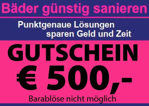 Gutschein für Badsanierung von Bognerbad E.U.